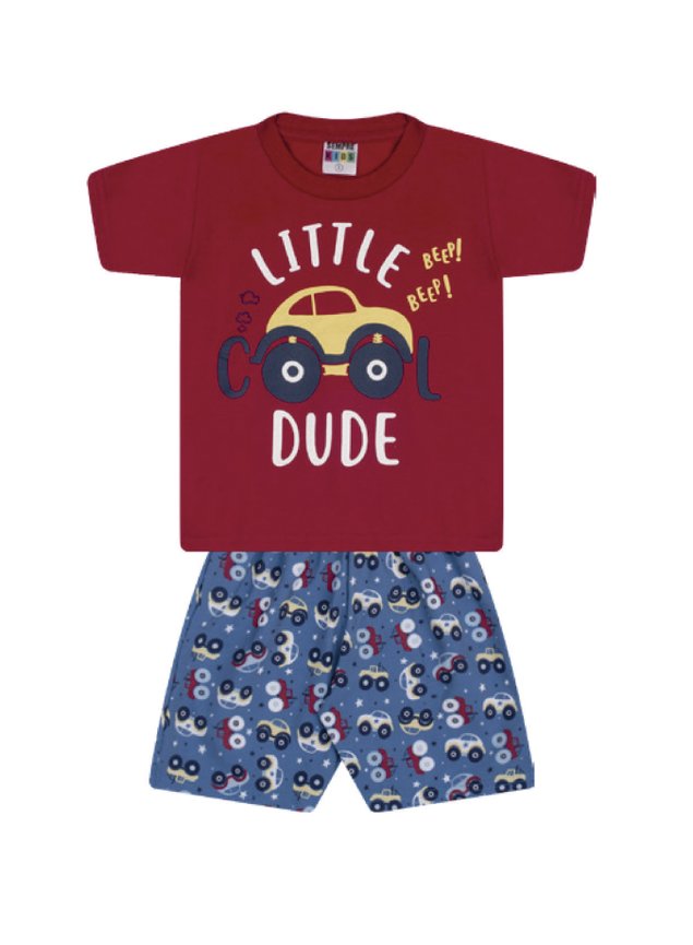 7355 vermelho conjunto infantil masculino carrinho