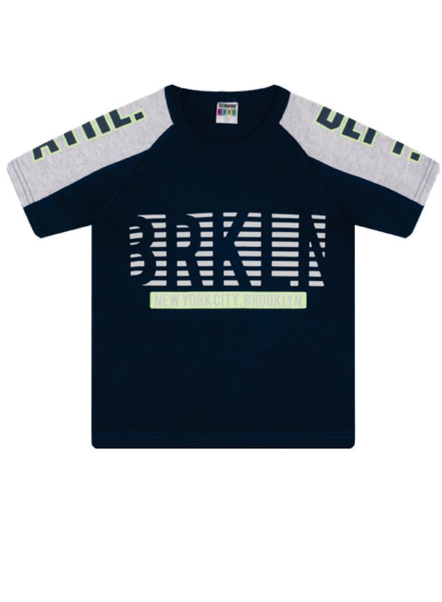 7382 marinho camiseta infantil masculina