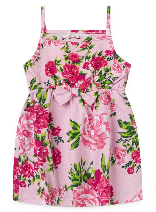 2086 vestido de alcinha infantil estampado floral flores 1
