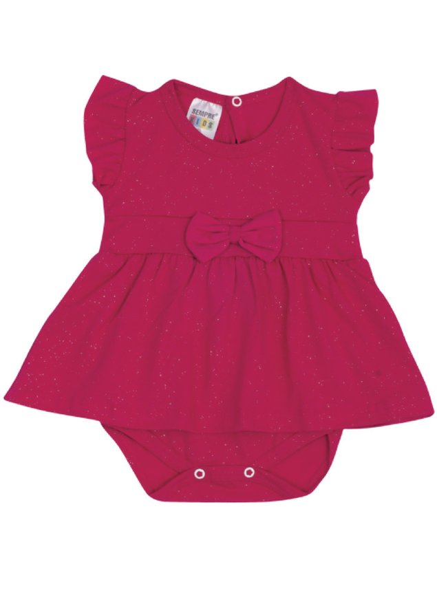 7308 pink body com saia infantil menina com saia