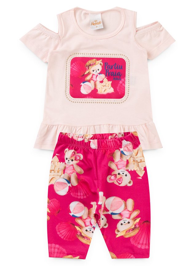 20066 conjunto infantil feminino bermuda ciclista 1
