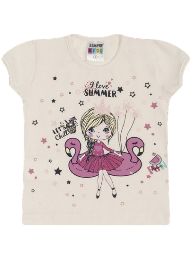 7327 off blusa infantil bailarina flamingo