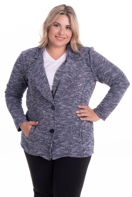 2290 1 casaqueto em malha tricot brush plus size