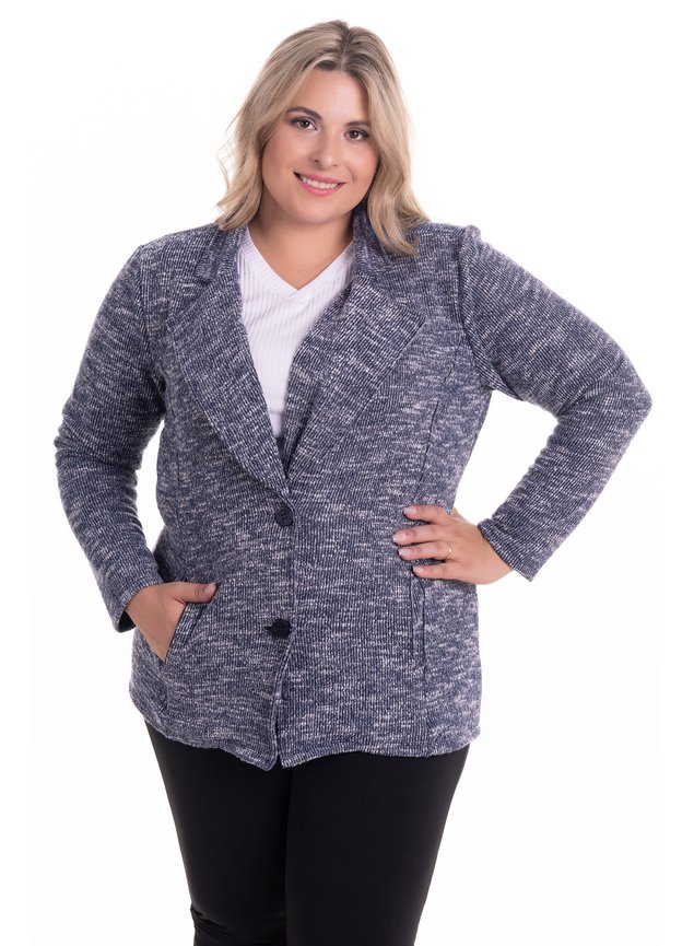 2290 1 casaqueto em malha tricot brush plus size