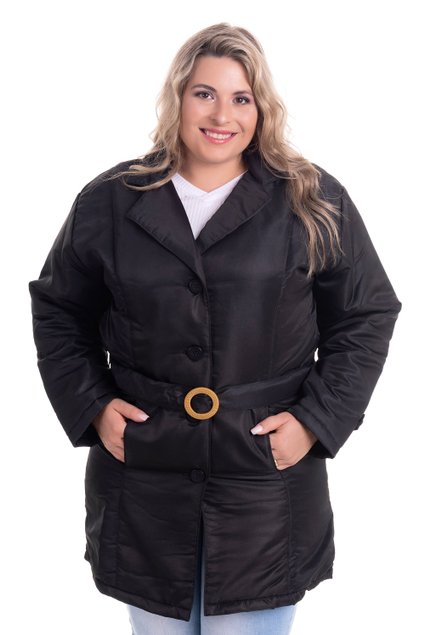 2517 2 sobretudo feminino em microfibra com fibra e forro plus size