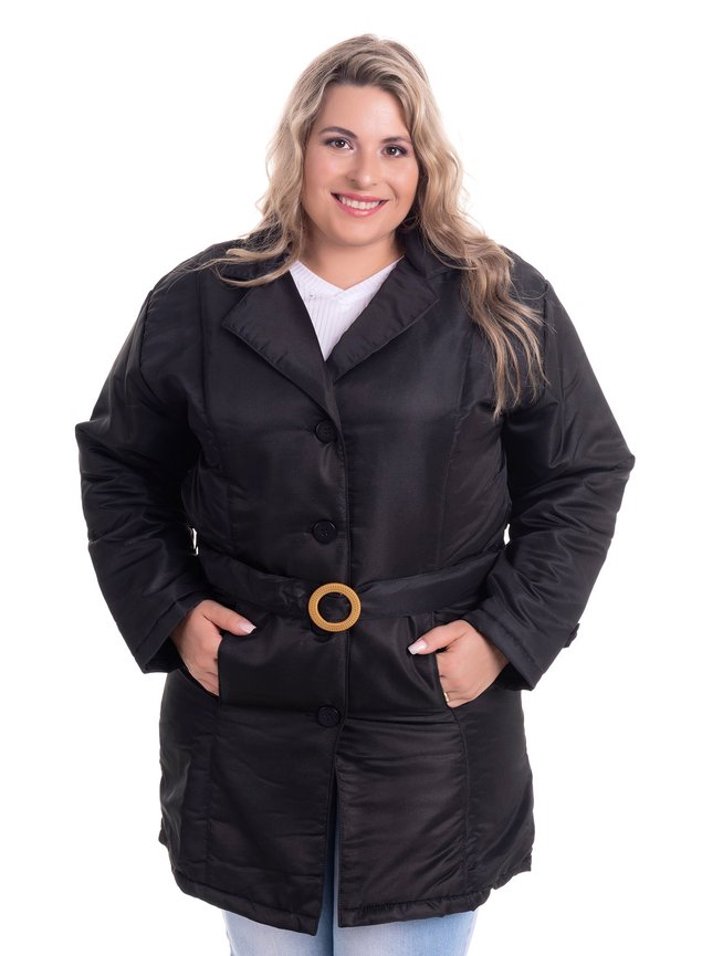 2517 2 sobretudo feminino em microfibra com fibra e forro plus size