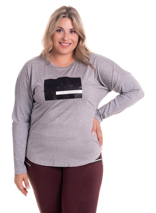 2523 3 blusa feminina decote redondo em malha visco plus size