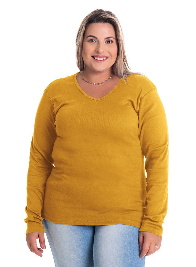 722 blusa em ribana plus size 6
