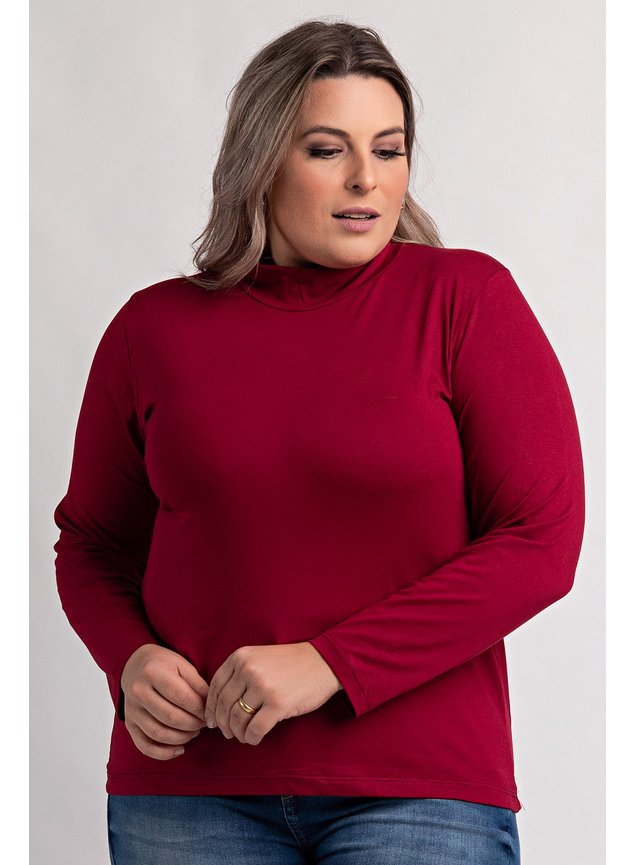 8000 blusa plus size feminina manga longa gola alta viscolycra 6