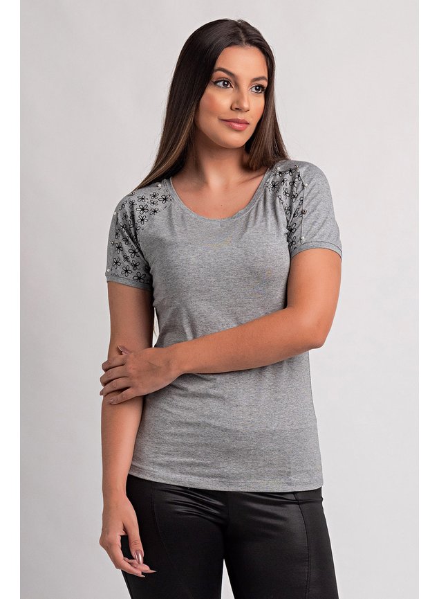 722 raca blusa femina manga curta com perolas 2