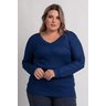 2155 blusa feminina plus size ribana canelada gola v ki beleza