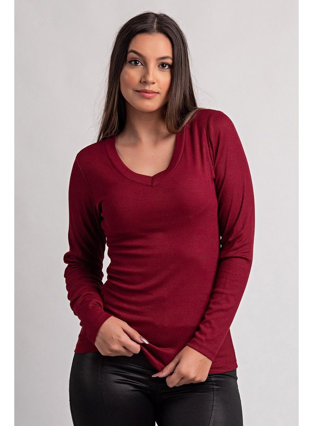 2107 blusa feminina ribaca gola v ki beleza