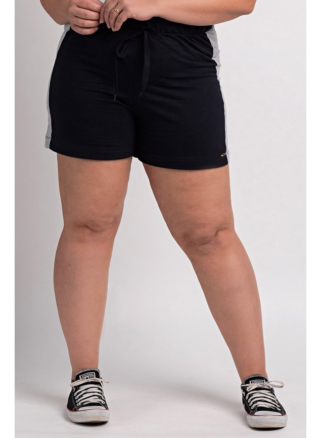 0585186 shorts feminino plus size moletinho cereja rosa