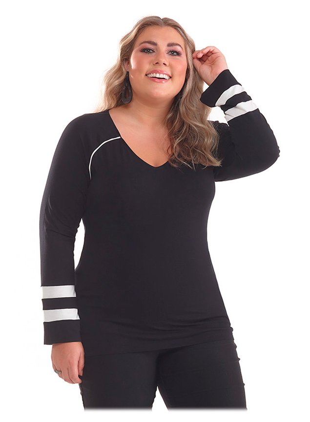101418 blusa femenina plus size viscolycra
