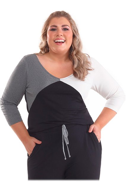 101433 blusa plus size manga longa viscolycra
