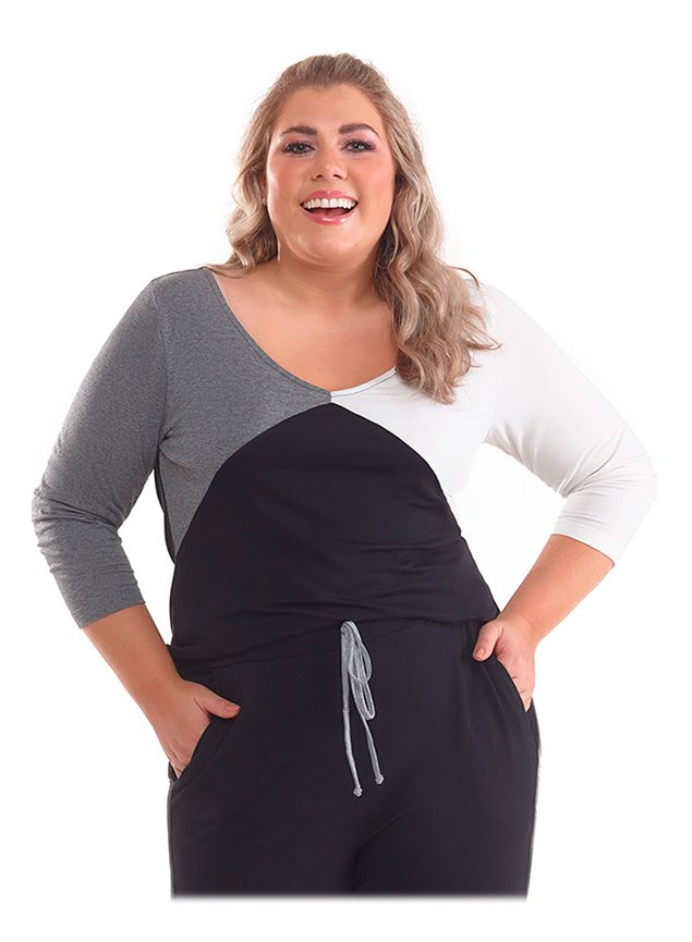 101433 blusa plus size manga longa viscolycra