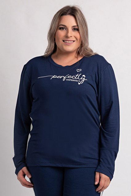 2178 blusa feminina plus size manga longa com estampa 4