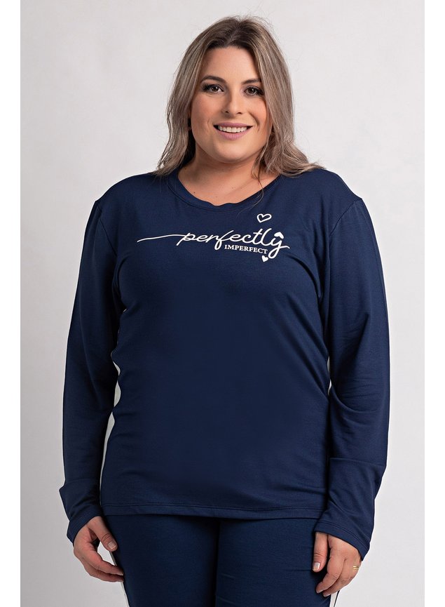 2178 blusa feminina plus size manga longa com estampa 4