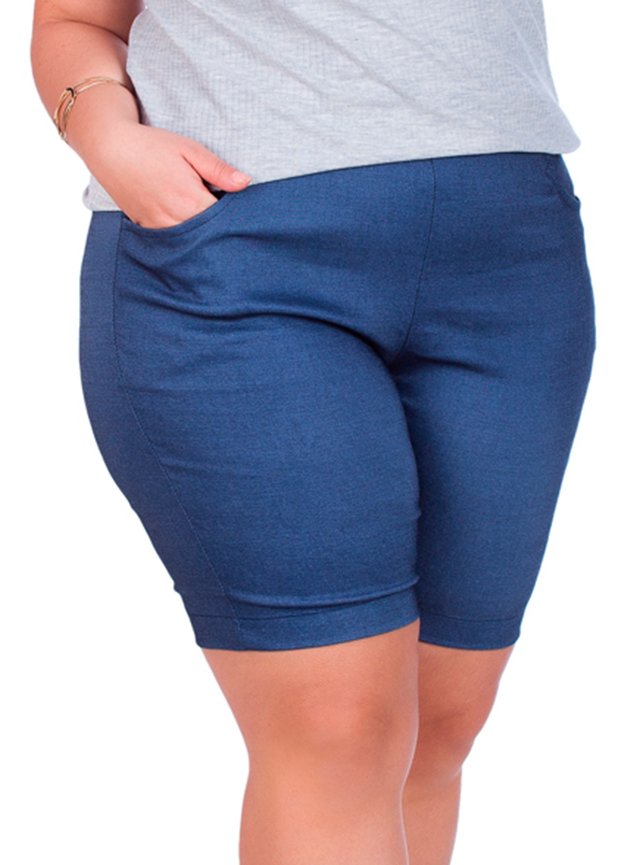 2712 bermuda imita jeans plus size em bengalini 2