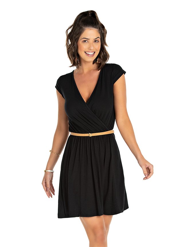 2239 vestido transpassado viscolycra com cinto