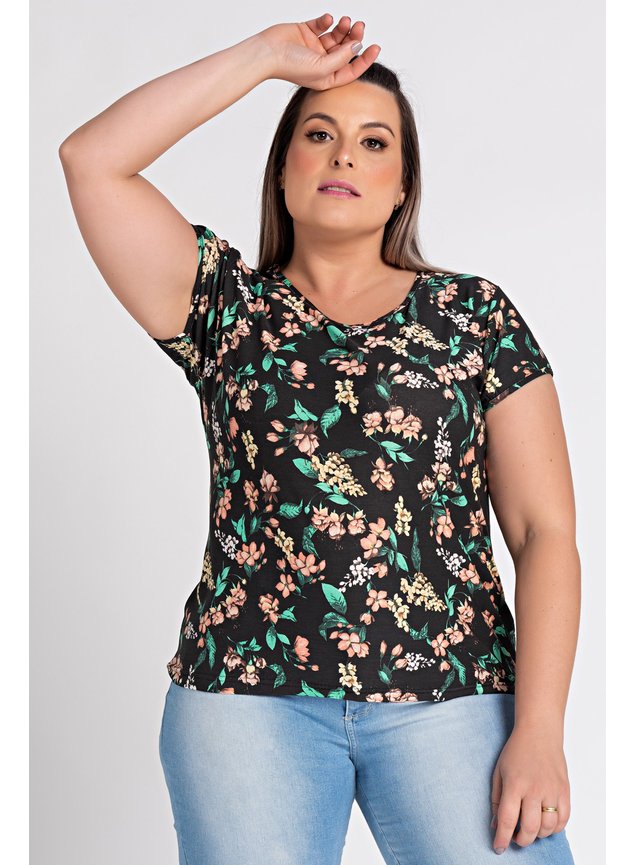 1636 blusa feminina plus size visco estampada tic tac 3