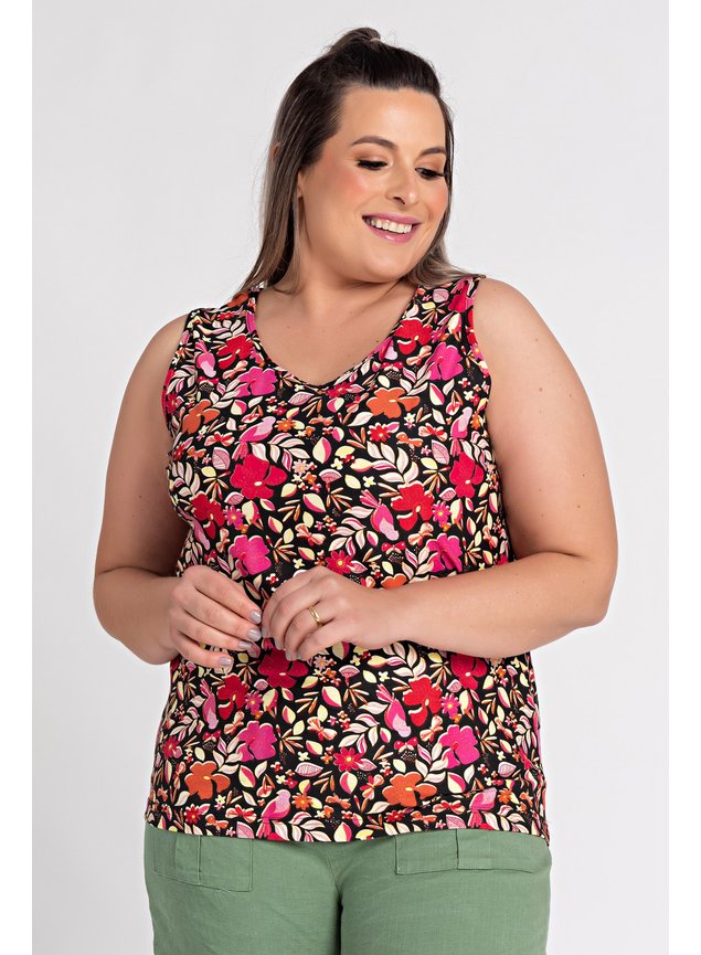 1632 regata feminina plus size visco estampada tic tac 3