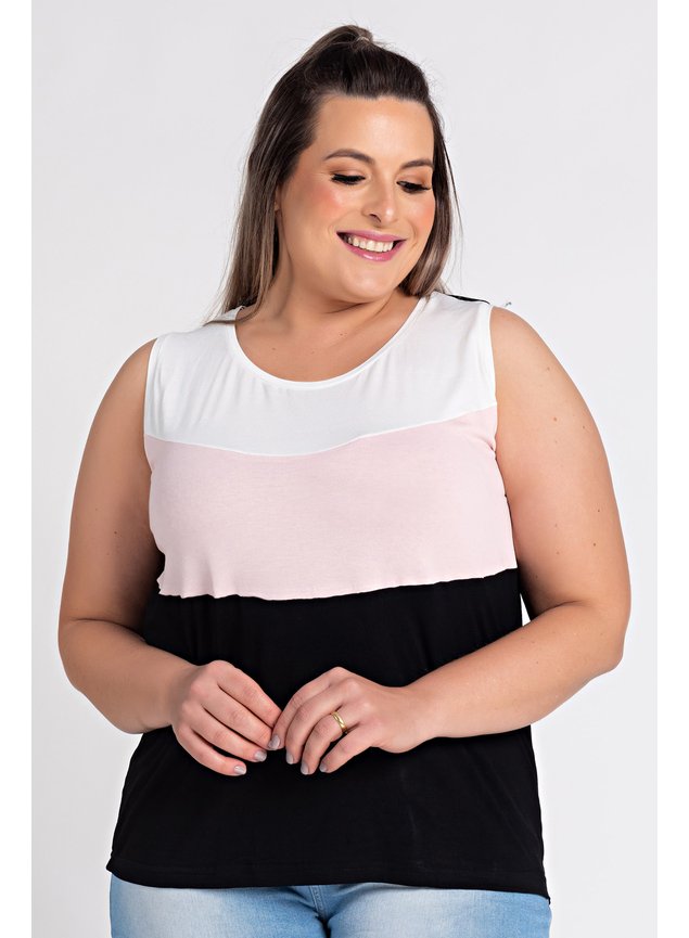 1633 regata feminina plus size visco tricolor tic tac 1
