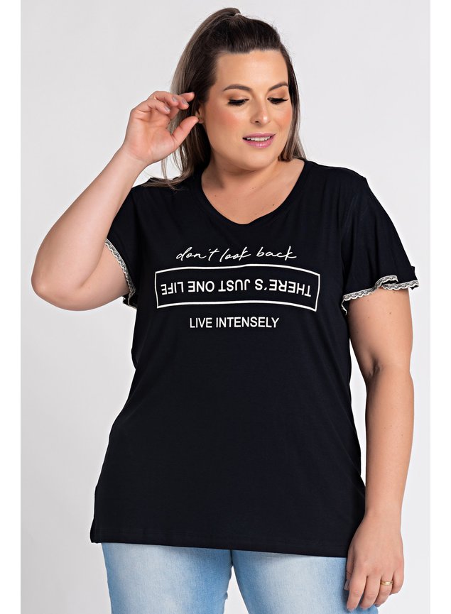 3137 blusa feminina plus size estampada renda manga shimy