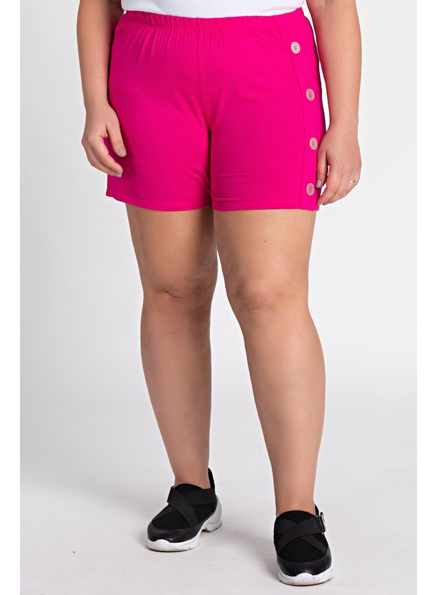 2367 shorts feminino plus size viscolycra detalhe botao moda prime serena 7