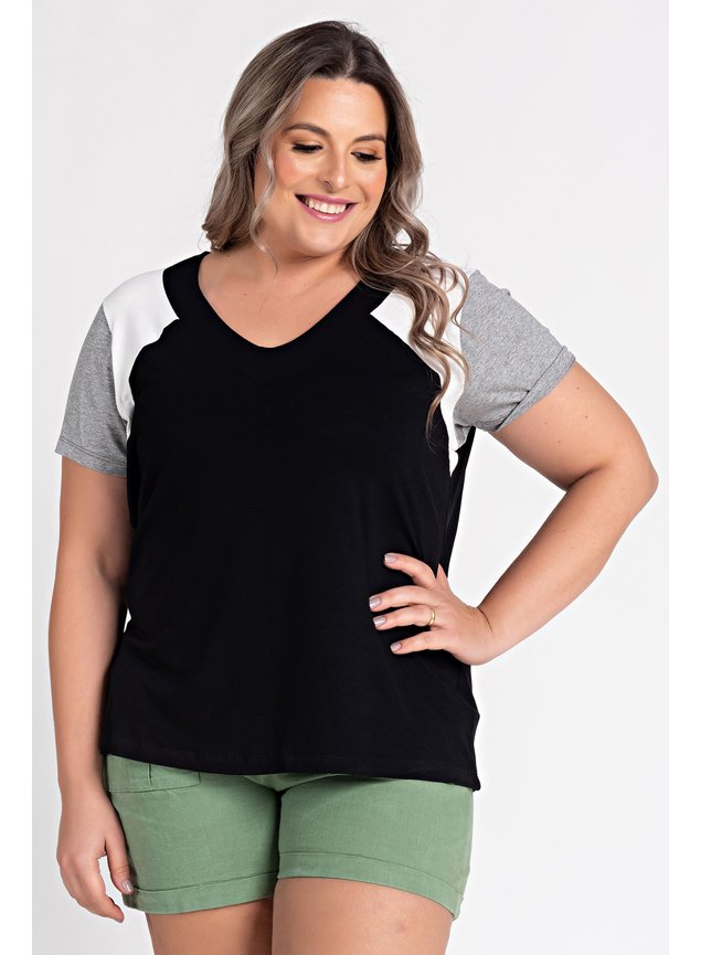2636 blusa feminina plus size visco tricolor moda prime serena 3