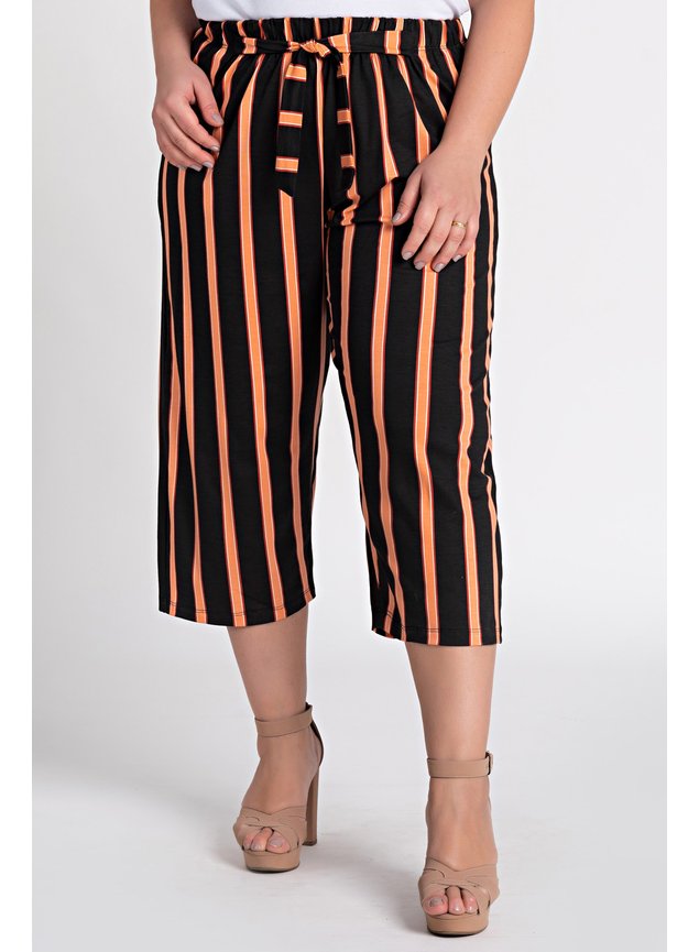 2672 calca pantacourt plus size visco listrada amarracao frente moda prime serena 4