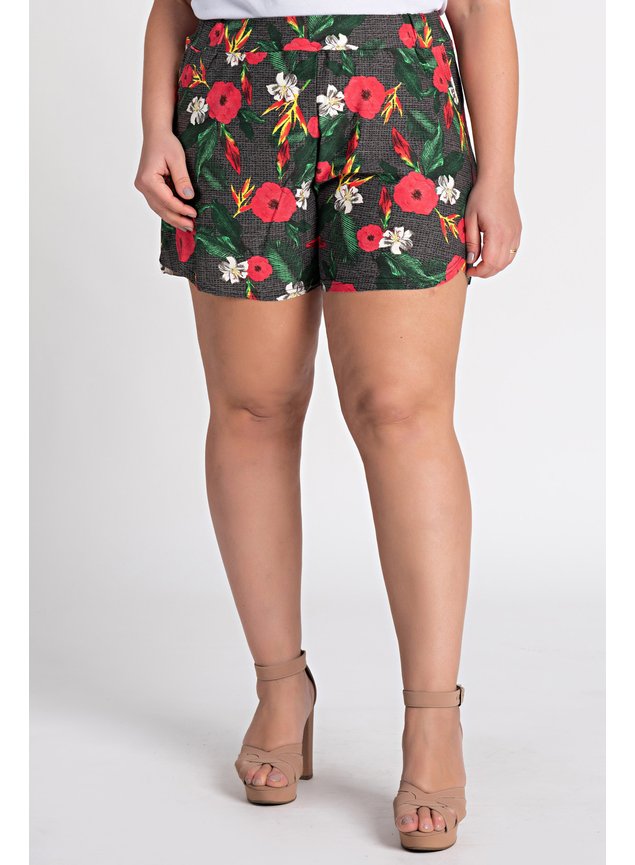 1640 short feminino plus size estampado moda primetic tac 4