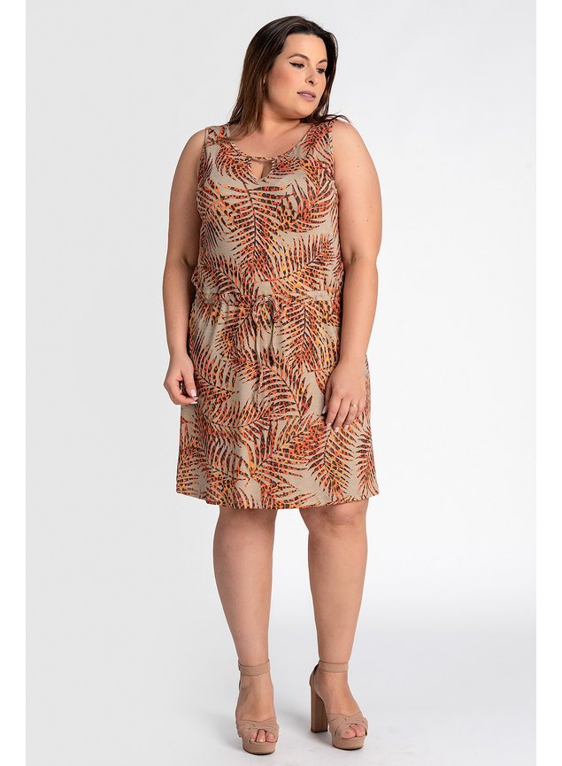 2175 vestido plus size visco estampado amarracao cintura detalhe decote serena moda prime 4