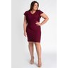3135 vestido feminino plus size canelado detalhe babado mangas shimy modas moda prime 4