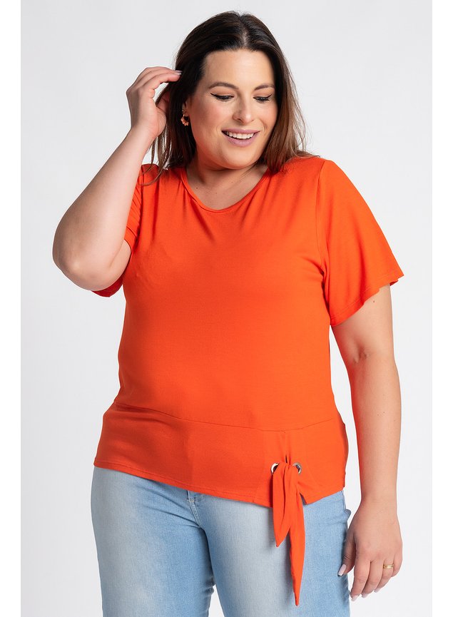 0585206 blusa feminina plus size visco detalhe amarracao ilhos cereja rosa moda prime 4
