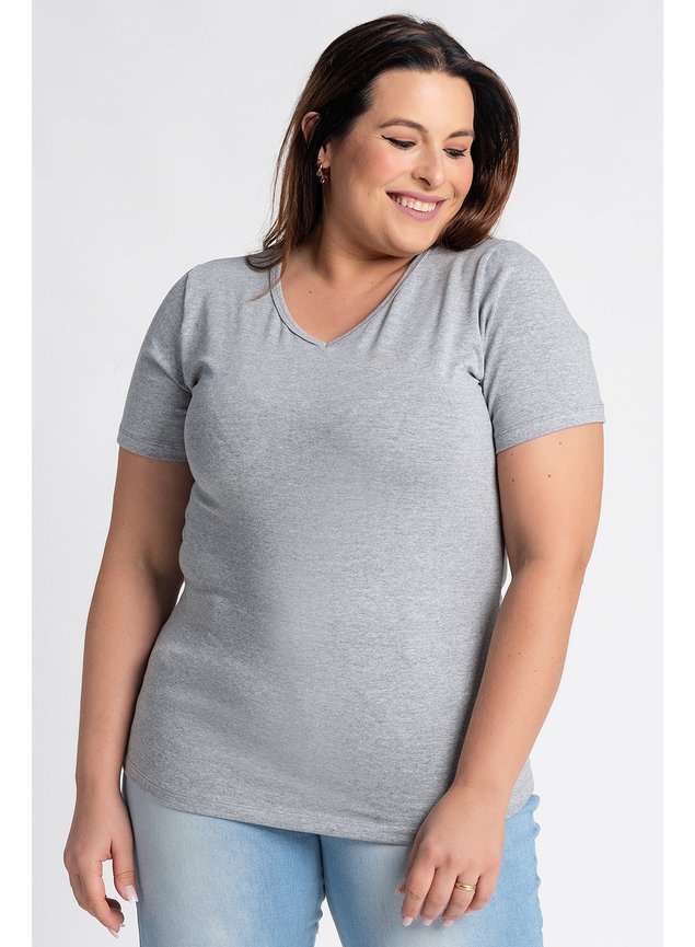 2658 2687 baby look feminina plus size decote v manga curta serena moda prime 7
