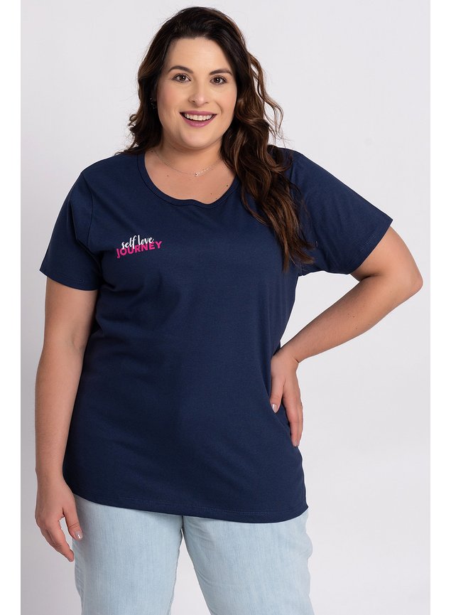 2693 2695 t shirt feminina plus size malha algodao estampada self love jorney serena moda prime 3