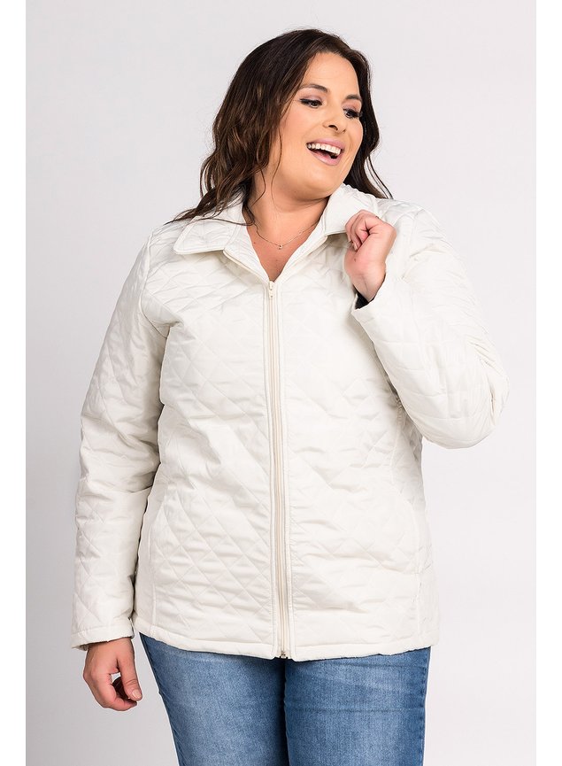 2216 jaqueta feminina plus size matelasse dublado fechamento ziper serena 2
