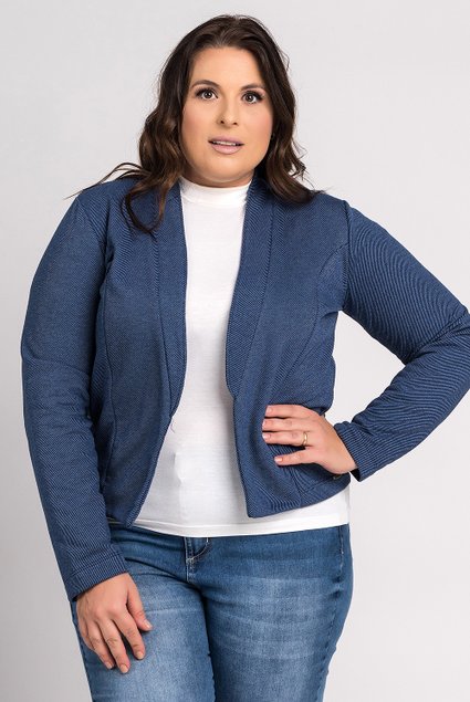 cer0585237 blazer feminino plus size moleton canelado aberto cereja rosa 4