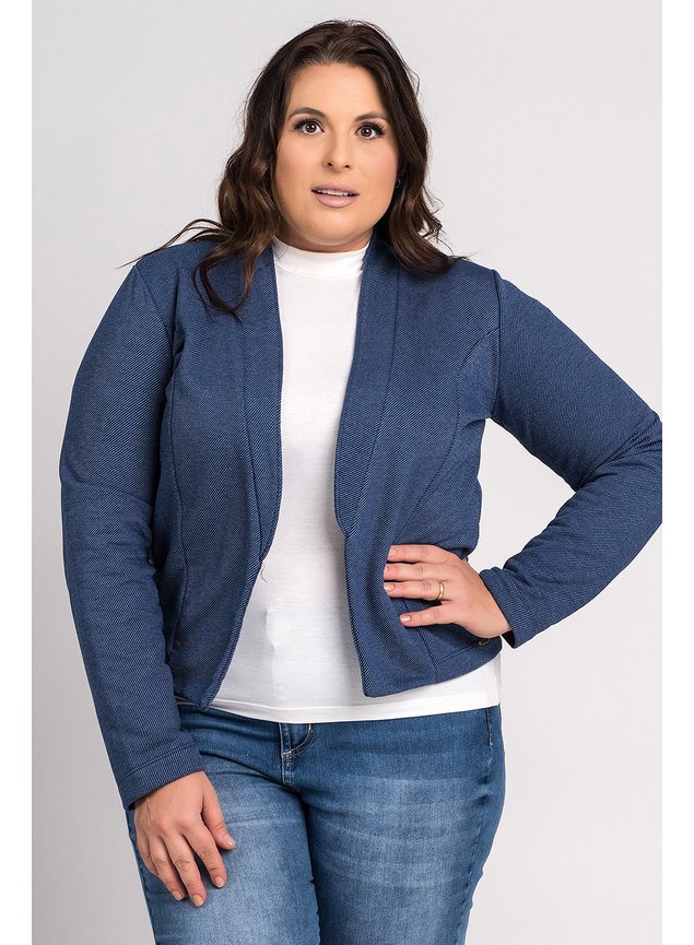 cer0585237 blazer feminino plus size moleton canelado aberto cereja rosa 4