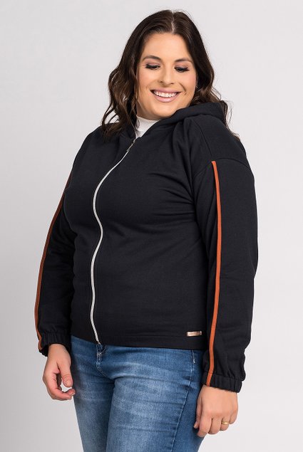 cer0585238 jaqueta feminina plus size moleton ziper capuz cereja rosa 7