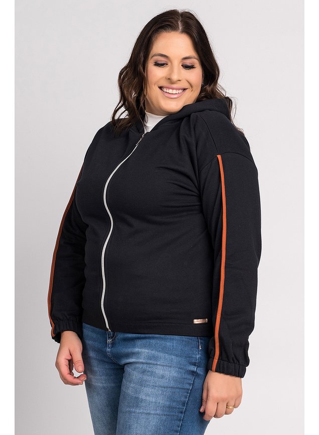 cer0585238 jaqueta feminina plus size moleton ziper capuz cereja rosa 7