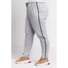 Calça Feminina Plus Size Moleton Peluciado Filetes Cores Contrastantes- Cereja Rosa