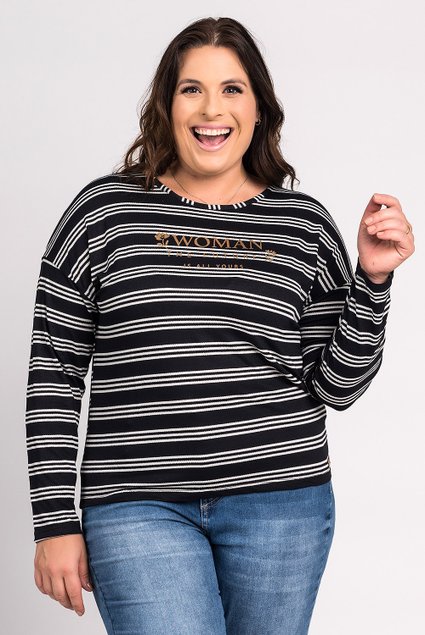 0585247 blusa feminina visco listrada estampada woman the future is all yuors cereja rosa 6