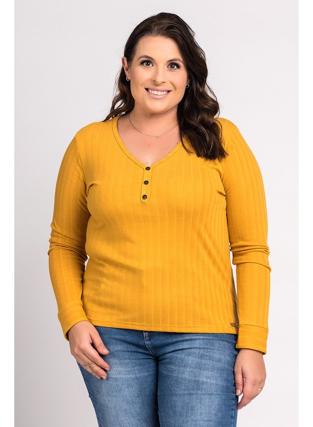 0585248 blusa feminina plus size canelado botoes fake decote cereja rosa 6