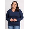 2152 blusa feminina manga longa plus size visco gola v ki beleza 6