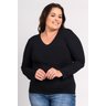 2152 blusa feminina manga longa plus size visco gola v ki beleza