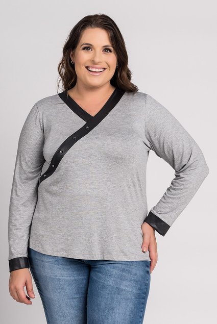 kib2159 blusa feminina plus size visco detalhe transpasse cirre aplique ki beleza 5