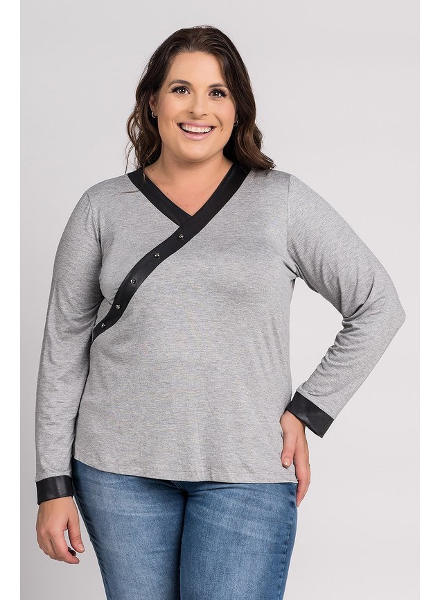 kib2159 blusa feminina plus size visco detalhe transpasse cirre aplique ki beleza 5
