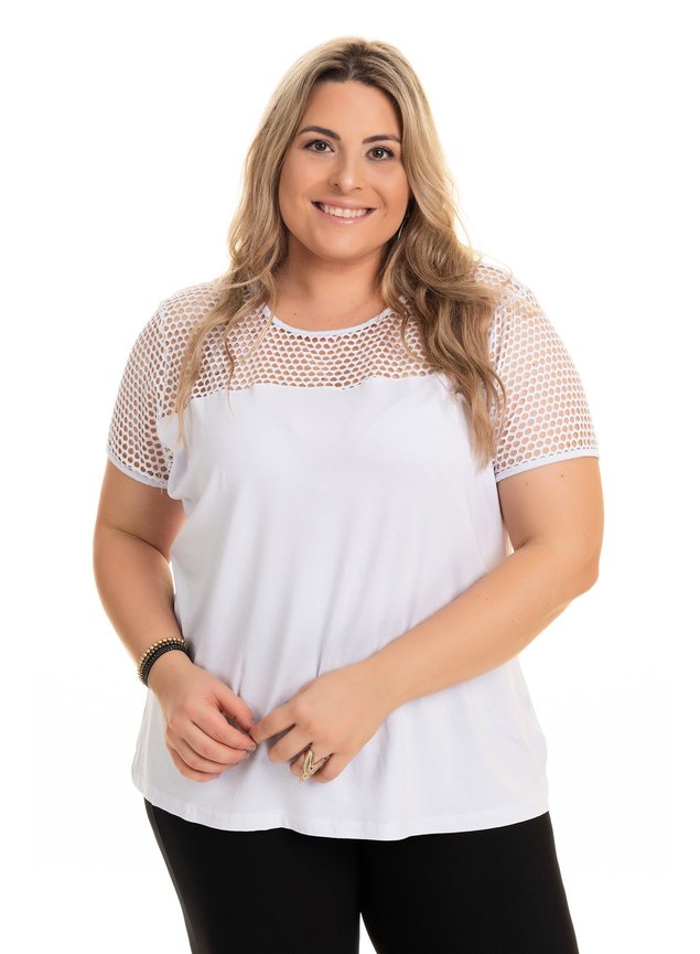 2376 1 tpd 3350 blusa em visco c mangas e recorte e tela g1 a g4